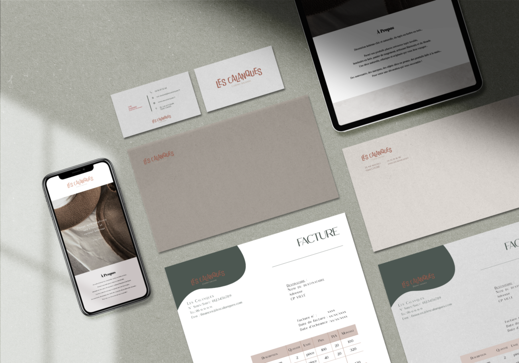 support branding avec logo et identite visuelle