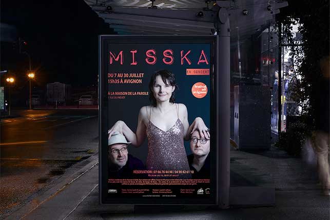 Création par LR Studio d'une affiche pour Le Festival d'Avignon off pour le groupe Misska