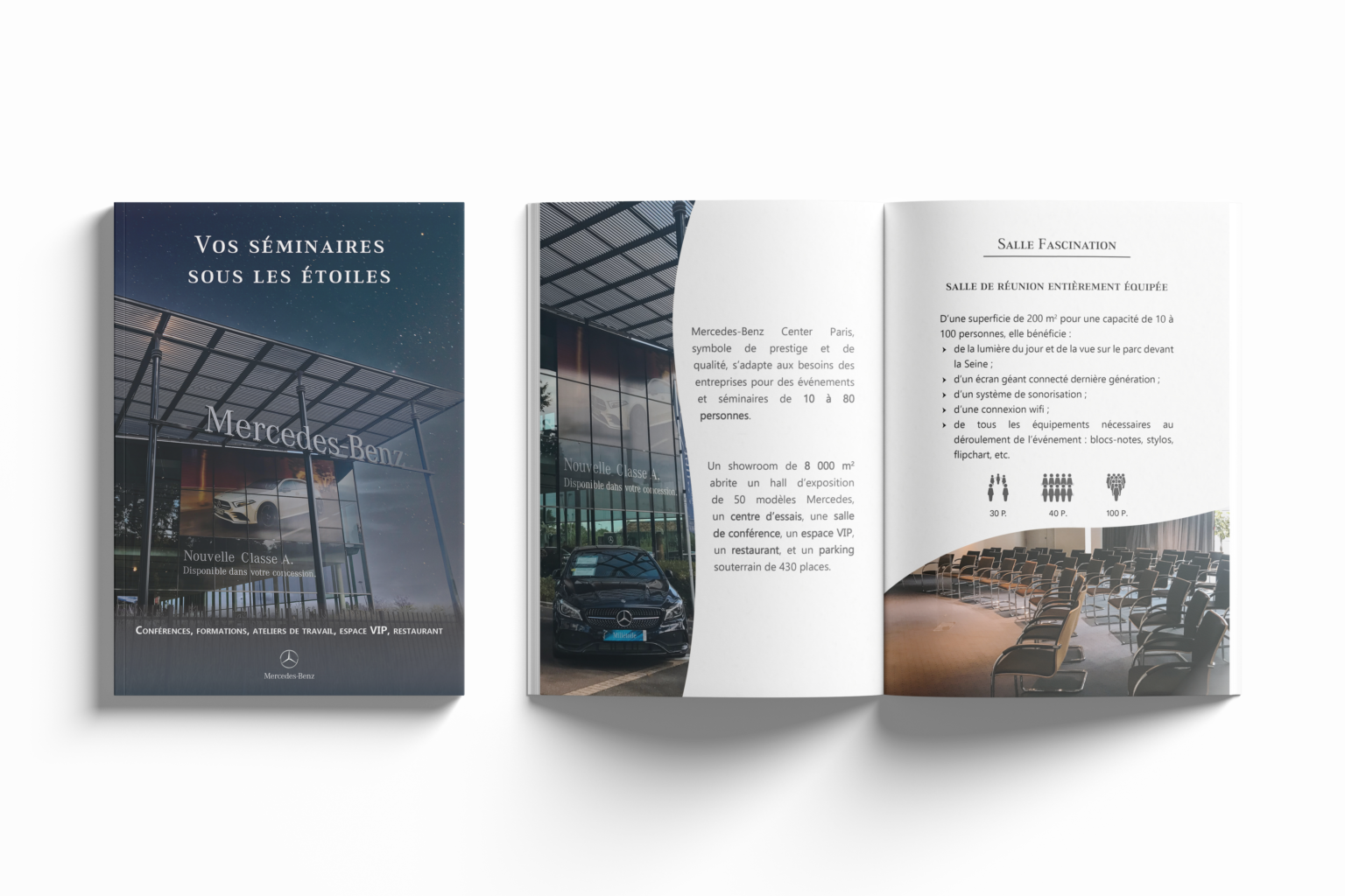 creation par lr studio d'une brochure catalogue pour un vendeur de voitures qui souhaite communiquer sur un evenement